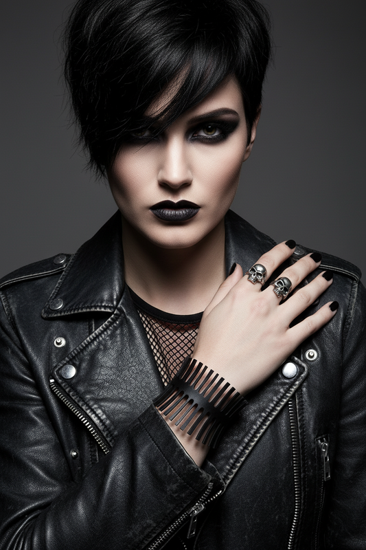 Fishbone Recycled Rubber Bracelet