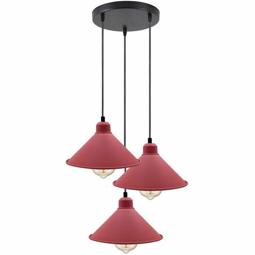 Pink Retro Industrial Hanging Ceiling Cone Shade