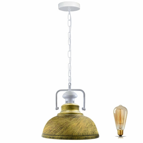 Pendant Barn Light with Chain Indoor Lighting Various Colours