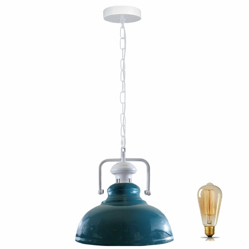 Pendant Barn Light with Chain Indoor Lighting Various Colours