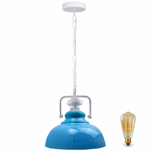 Pendant Barn Light with Chain Indoor Lighting Various Colours