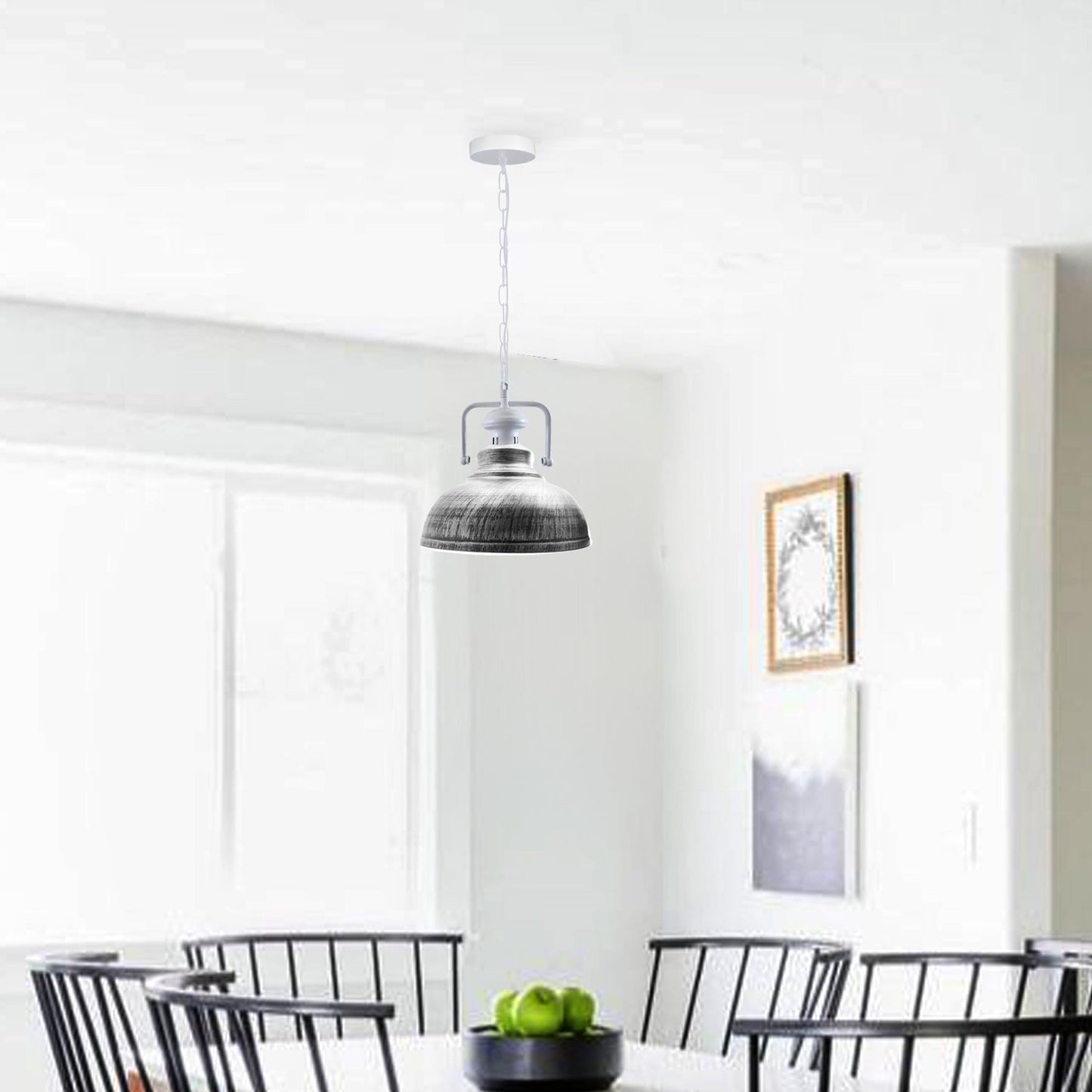 Pendant Barn Light with Chain Indoor Lighting Various Colours