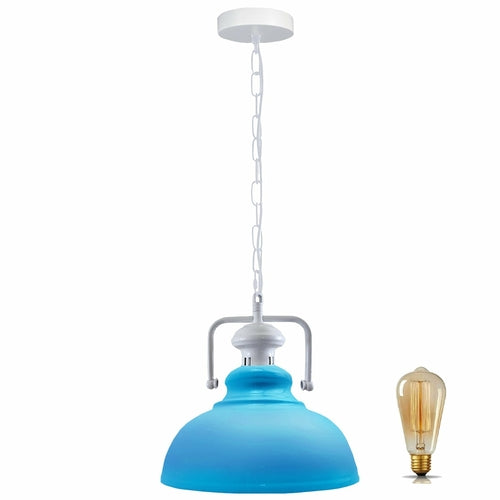 Pendant Barn Light with Chain Indoor Lighting Various Colours