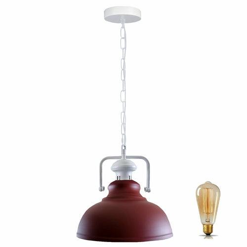 Pendant Barn Light with Chain Indoor Lighting Various Colours