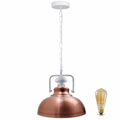 Pendant Barn Light with Chain Indoor Lighting Various Colours