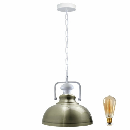 Pendant Barn Light with Chain Indoor Lighting Various Colours