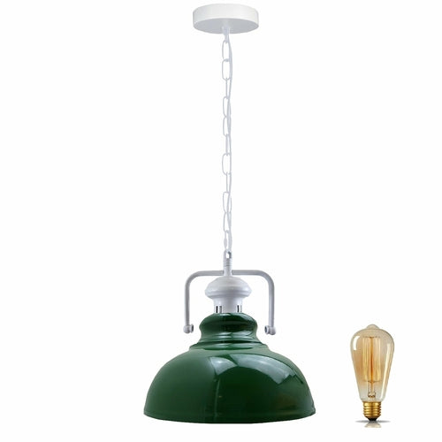 Pendant Barn Light with Chain Indoor Lighting Various Colours