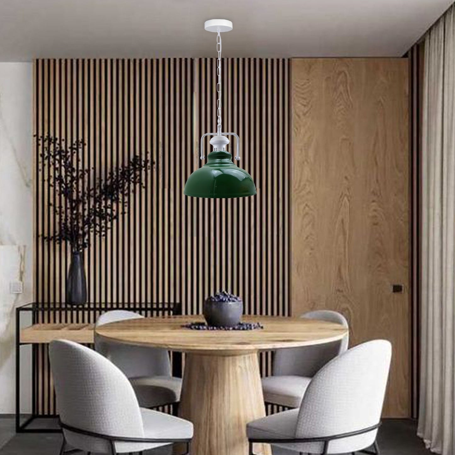 Pendant Barn Light with Chain Indoor Lighting Various Colours