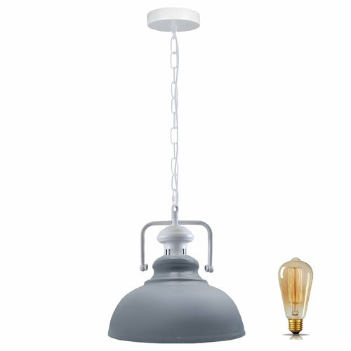 Pendant Barn Light with Chain Indoor Lighting Various Colours