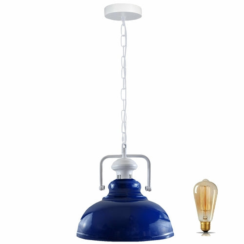 Pendant Barn Light with Chain Indoor Lighting Various Colours