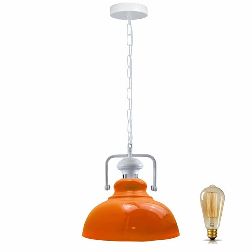 Pendant Barn Light with Chain Indoor Lighting Various Colours