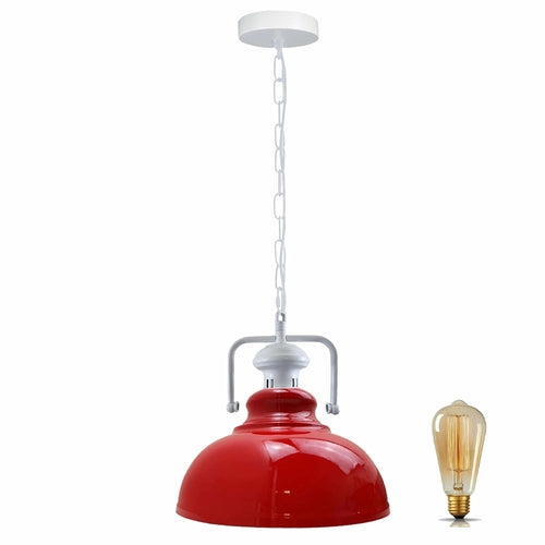 Pendant Barn Light with Chain Indoor Lighting Various Colours