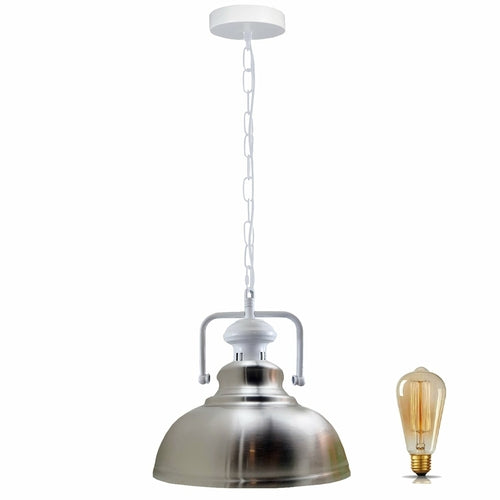 Pendant Barn Light with Chain Indoor Lighting Various Colours