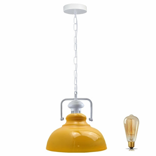 Pendant Barn Light with Chain Indoor Lighting Various Colours