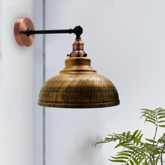 Curvy Brushed Metal Industrial Wall Lamp Collection