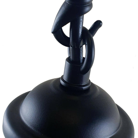 Industrial Black Metal Ceiling Plate Light Holder & Retro Colour Pendant