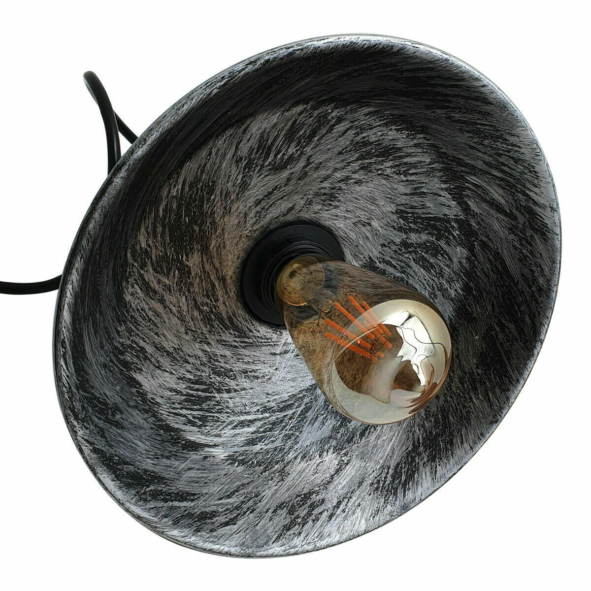 Modern Brushed Silver Industrial Pendant Light