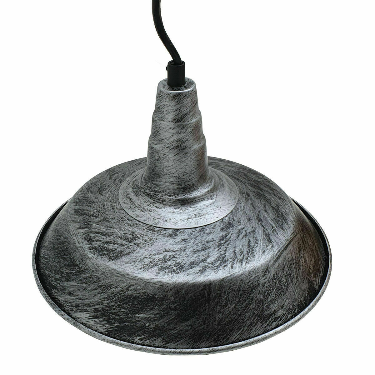 Modern Brushed Silver Industrial Pendant Light