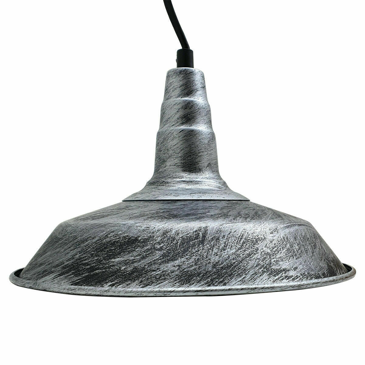 Modern Brushed Silver Industrial Pendant Light