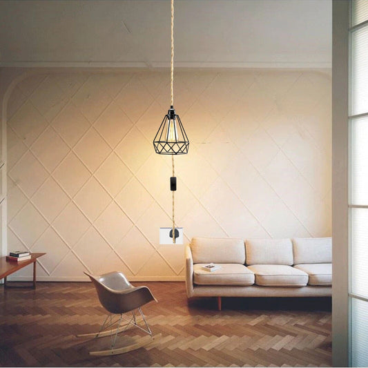 Avisa / Natural Rope Wire Plug In Pendant Light - Loving You Back ♥️ Free P&P