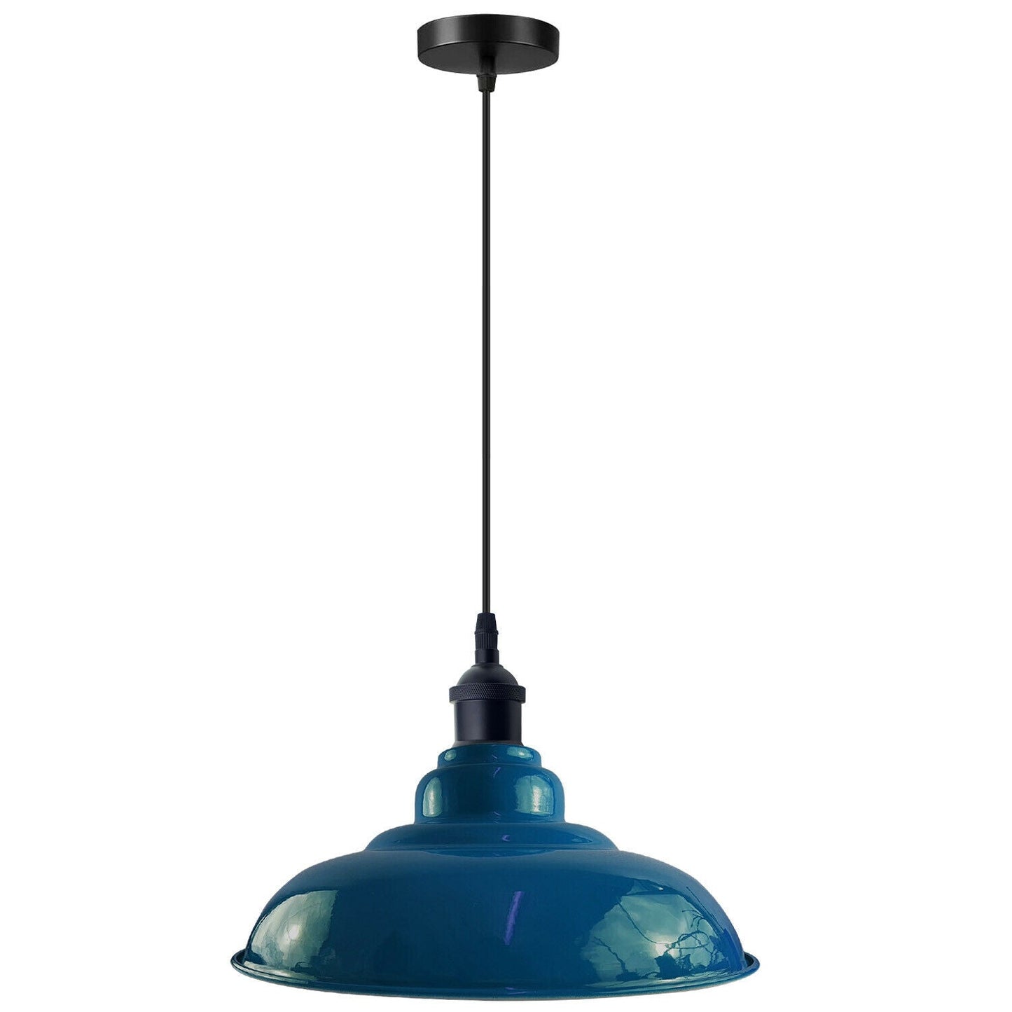 Industrial Vintage Cyan Blue Pendant Retro Metal Lamp