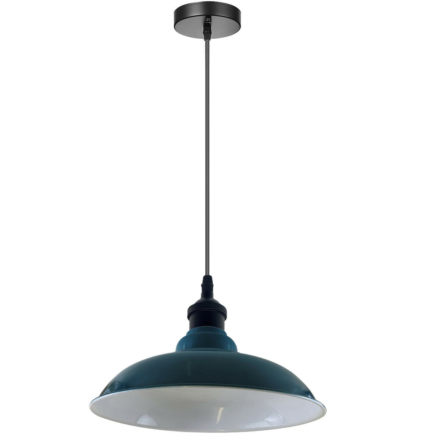 Industrial Vintage Cyan Blue Pendant Retro Metal Lamp