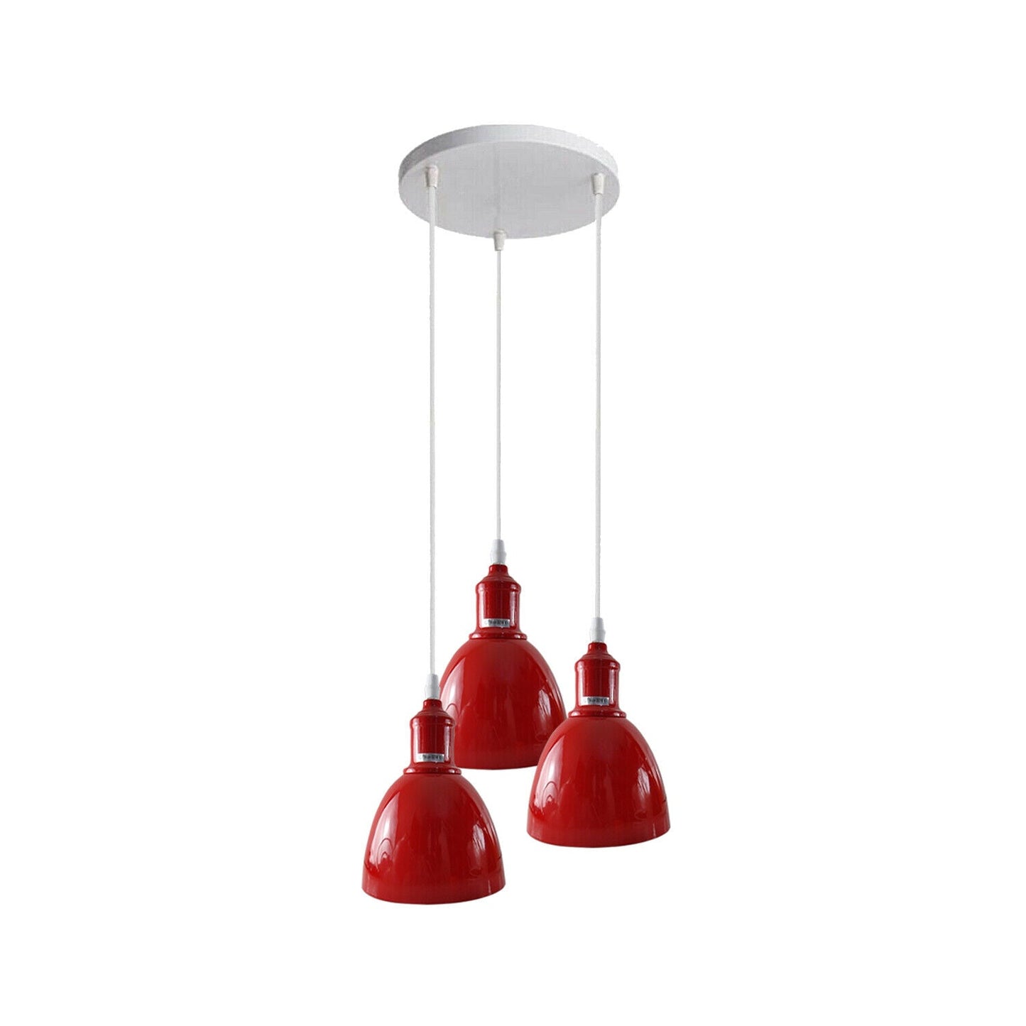 Ceiling Pendant Light Red 3 Shade Lighting