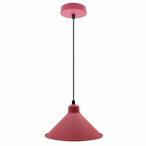 Pink Retro Industrial Hanging Ceiling Cone Shade