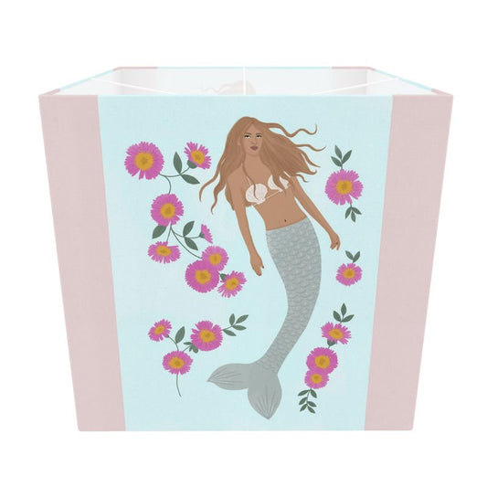 Senara Sea Cloud Misty Pink Square Lampshade