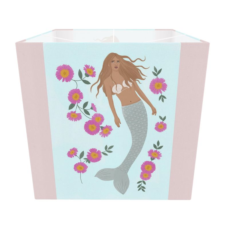 Senara - Mermaid - Square Lampshade - Pink Sea Cloud