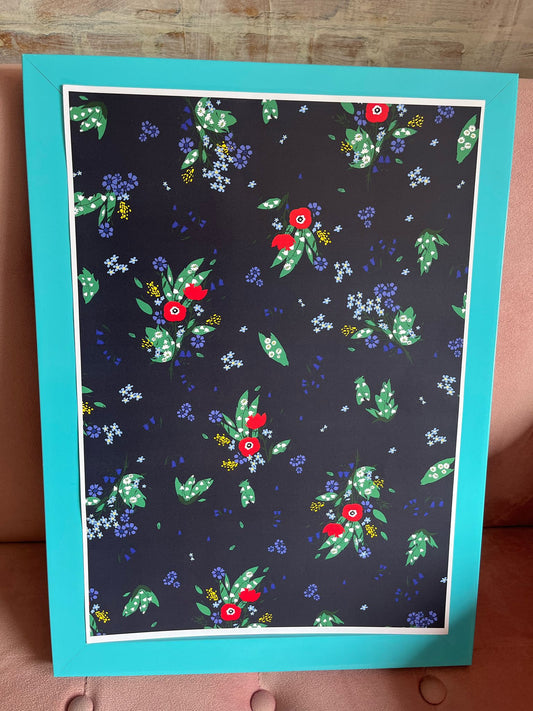 Moonlit Meadow Floral A3 Portrait Art Print - Loving You Back ♥️ Free P&P