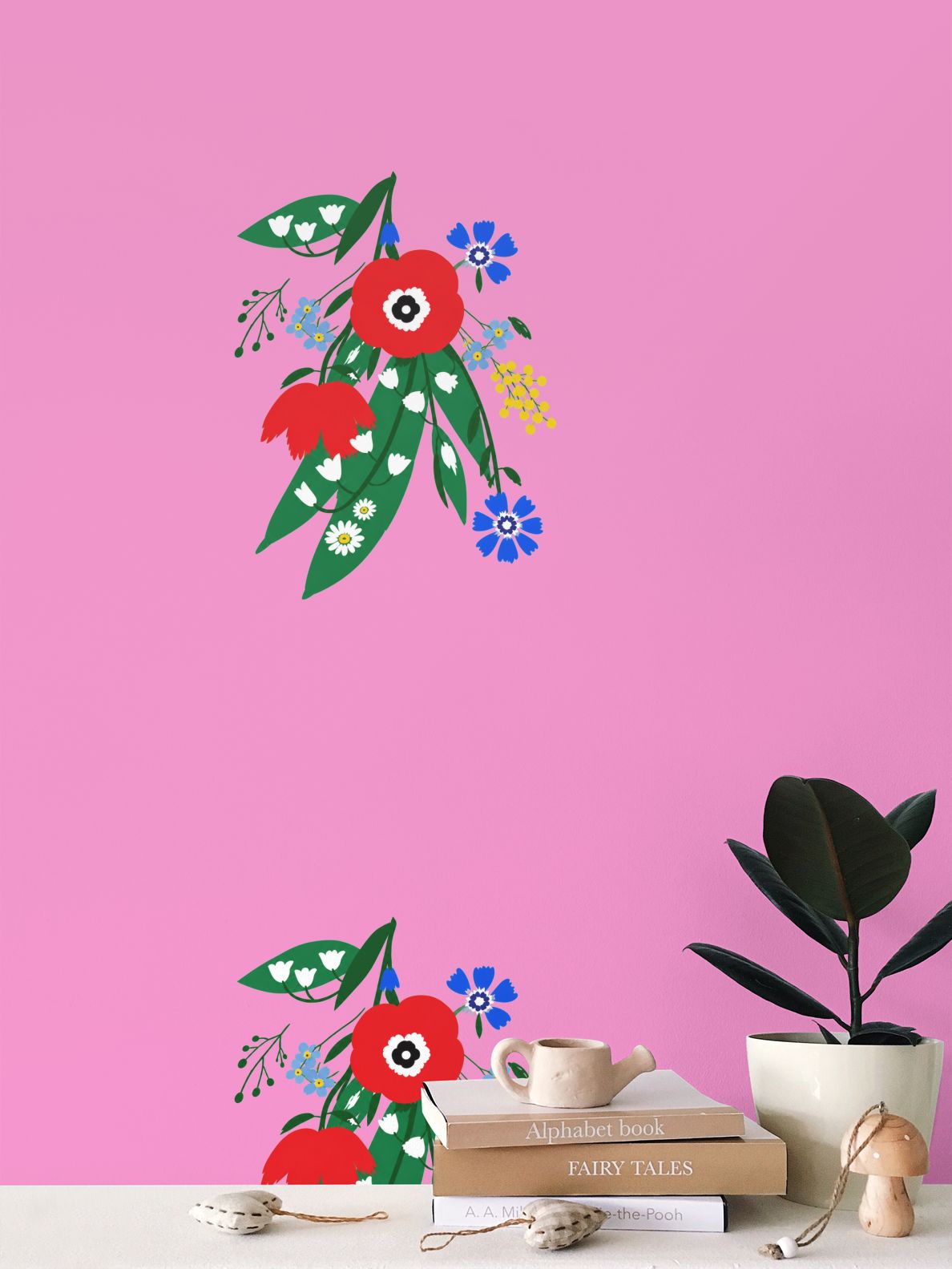 Posy Riot Wallpaper - Poppy Ardevora - Pink Pop