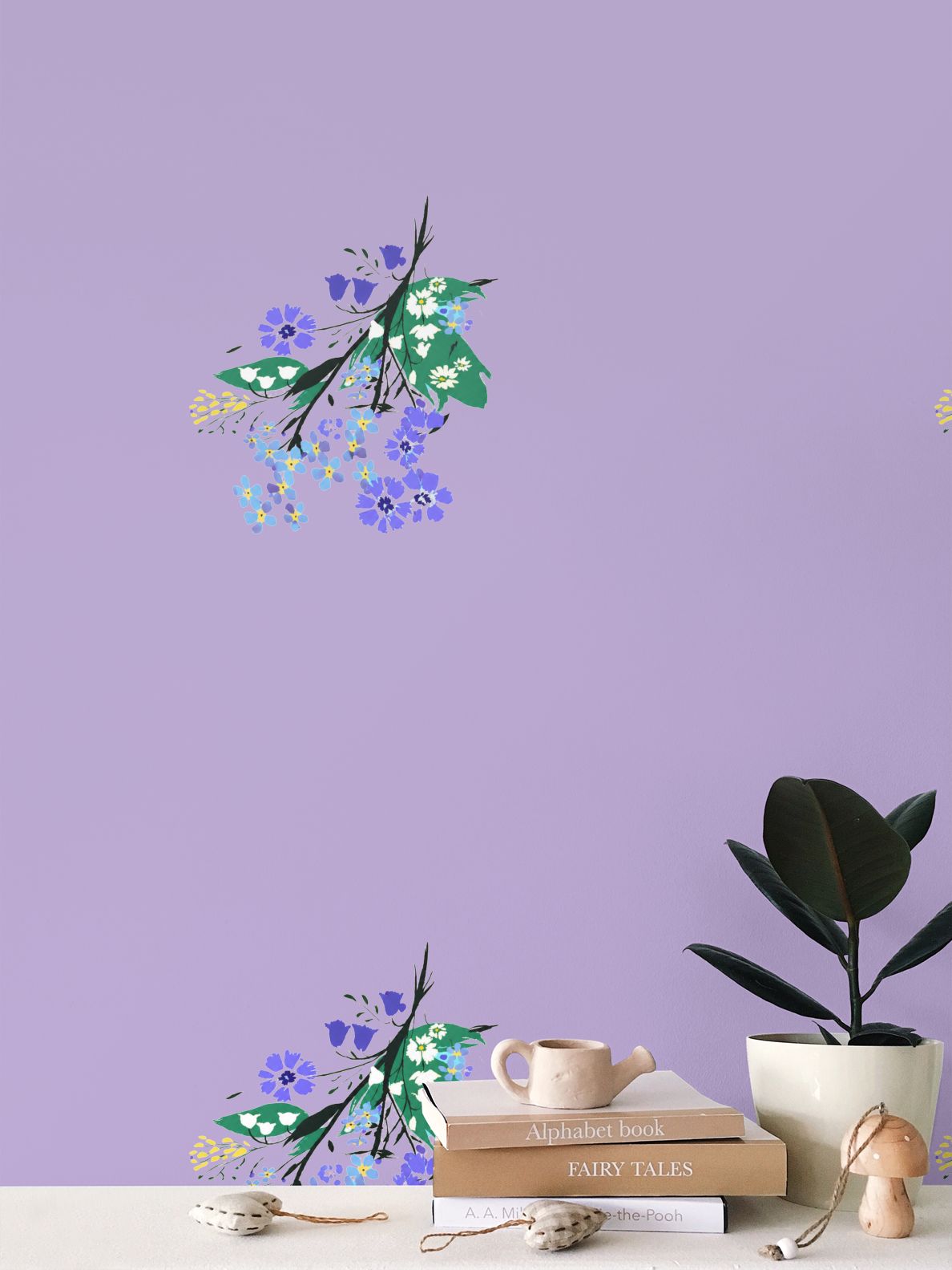 Posy Riot Wallpaper - Eva May - Dusty Lilac