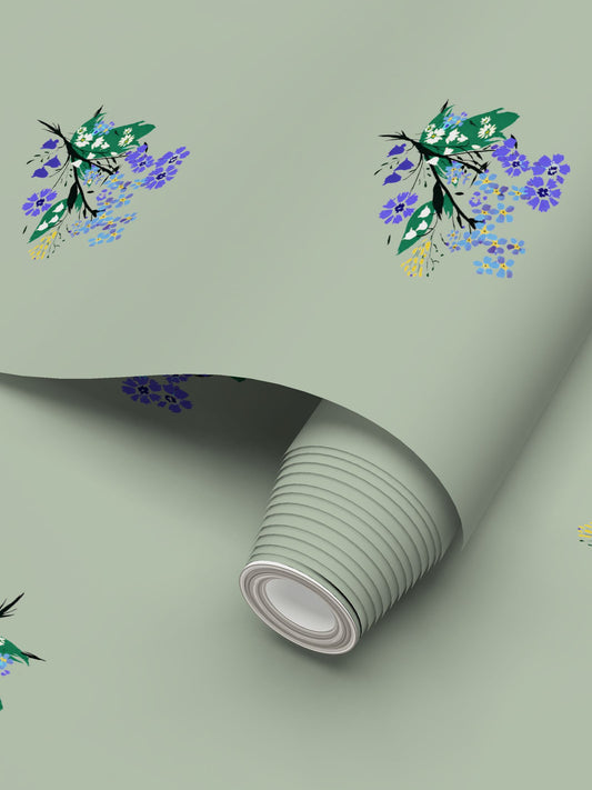 Posy Riot Wallpaper - Eva May - Soft Sage
