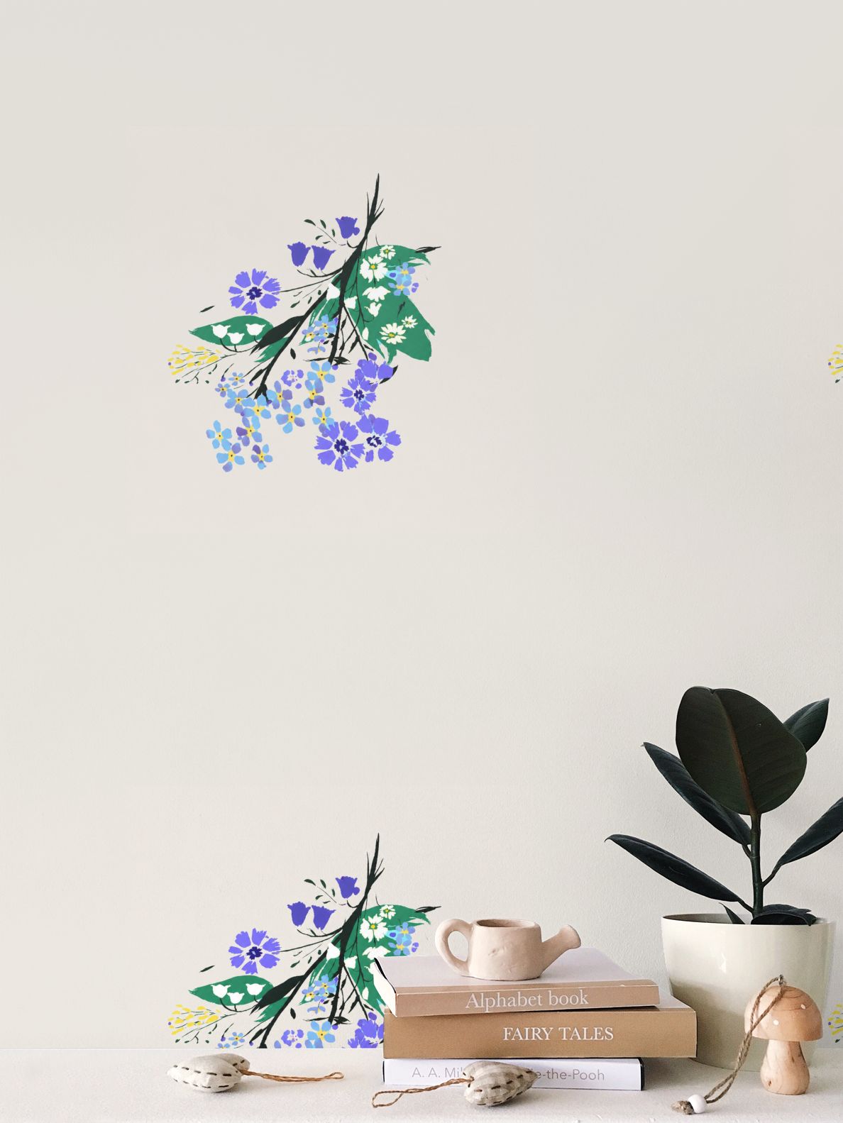 Posy Riot Wallpaper - Eva May - Stone