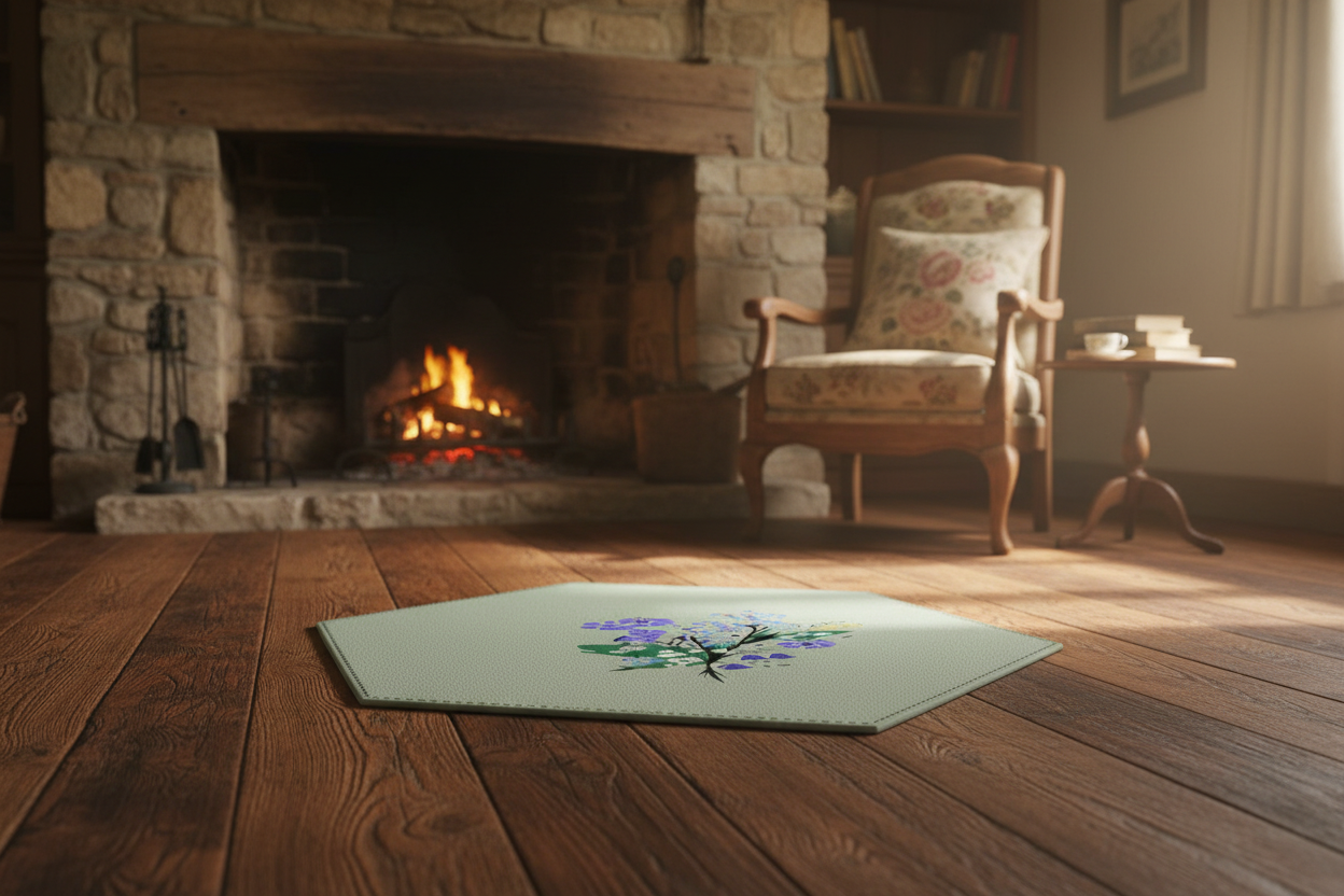 Posy Riot Hexagon Machine Washable Rug - Eva May - Sage