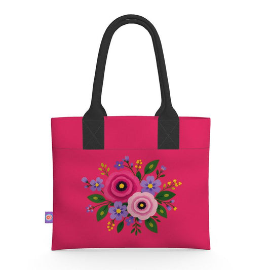 Posy Riot - Rose Eleanor - Hot Pink - Neoprene Handbag