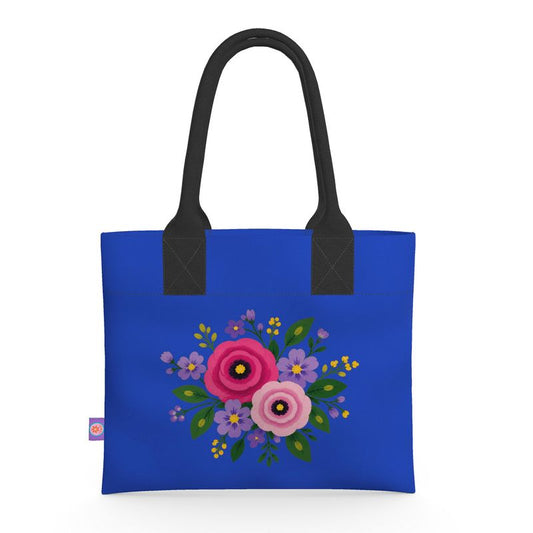 Posy Riot - Rose Eleanor - Colbalt - Neoprene Handbag