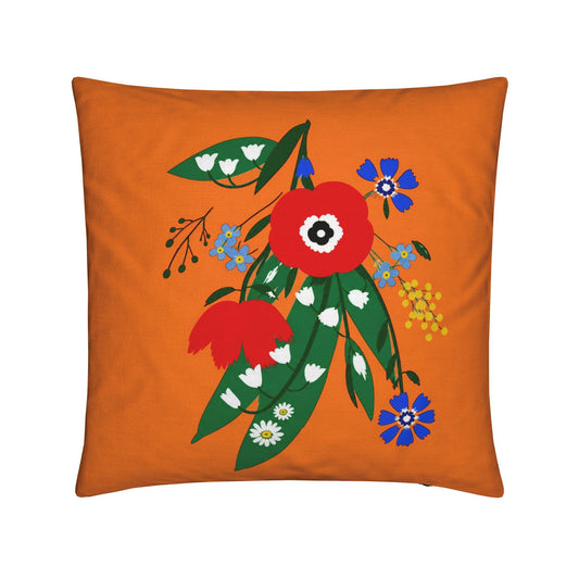 Posy Riot - Poppy Ardevora - Square Cushion - Sunset