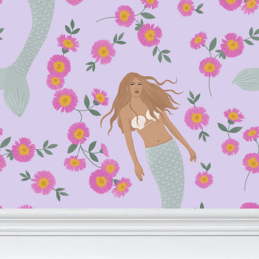 Senara - Sea Pearl - Statement Mermaid Wallpaper