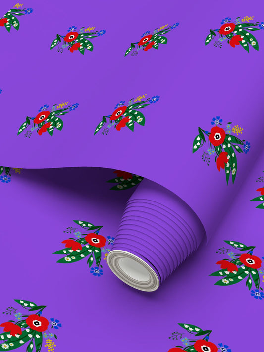 Posy Riot - Poppy Ardevora - Signature Wallpaper - Ultraviolet