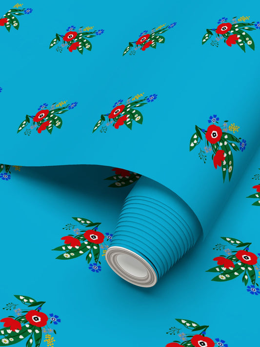 Posy Riot - Poppy Ardevora - Signature Wallpaper - Ocean Pop