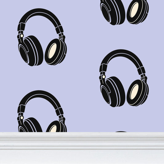 Rebel Riot - Headphones - Signature - Wallpaper- Baby Blue