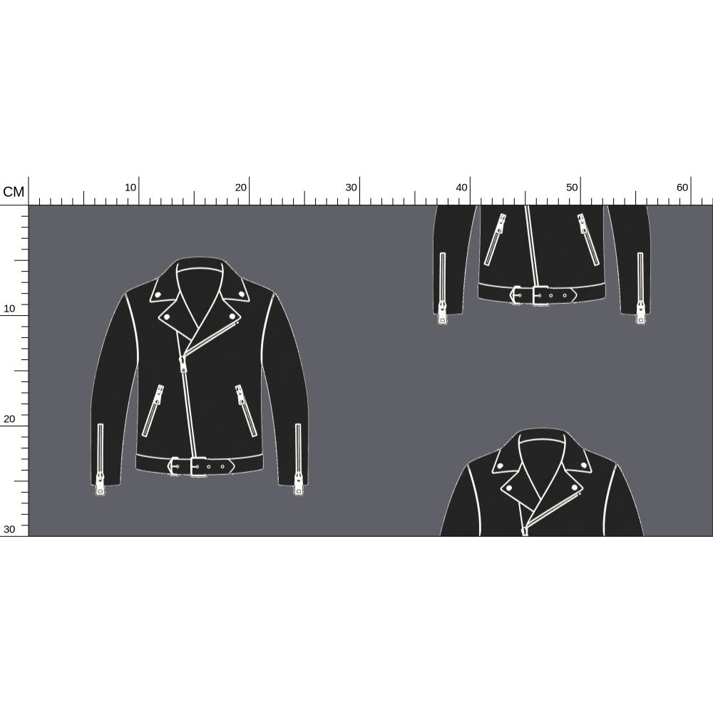 Rebel Riot - Leather Jacket - Signature Wallpaper - Grey