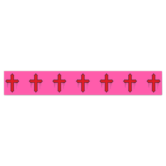 Rebel Riot - Cross - Wallpaper Border - Carnation