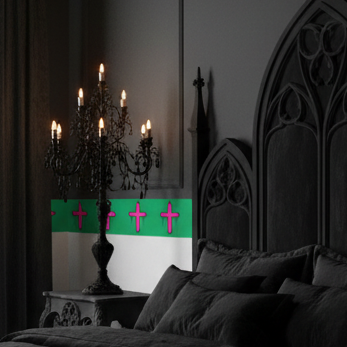 Rebel Riot - Cross - Wallpaper Border - Emerald