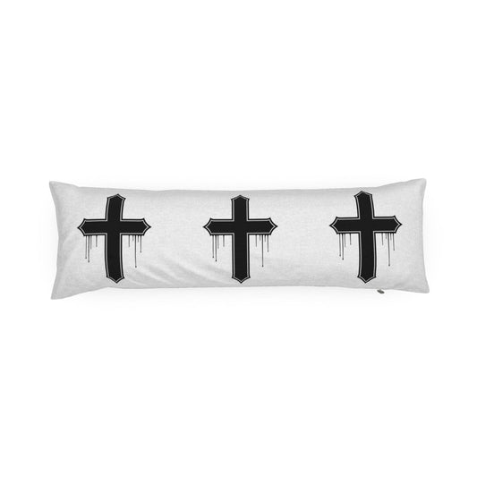 Rebel Riot - Gothica Cross - Bolster Cushion - Ghost