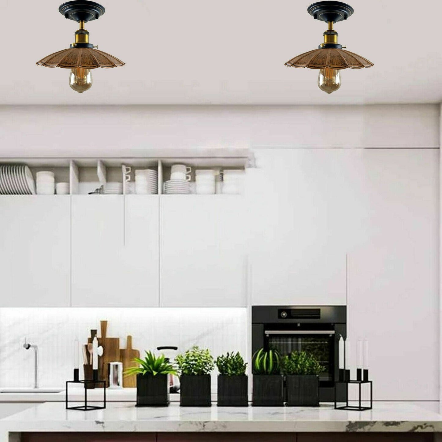 Retro Ceiling Light Metal Lamp Shades Kitchen Indoor Lighting