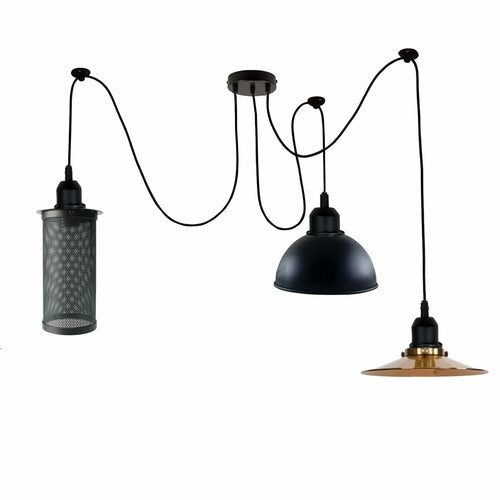 Retro Ceiling Spider Light with 2M Length