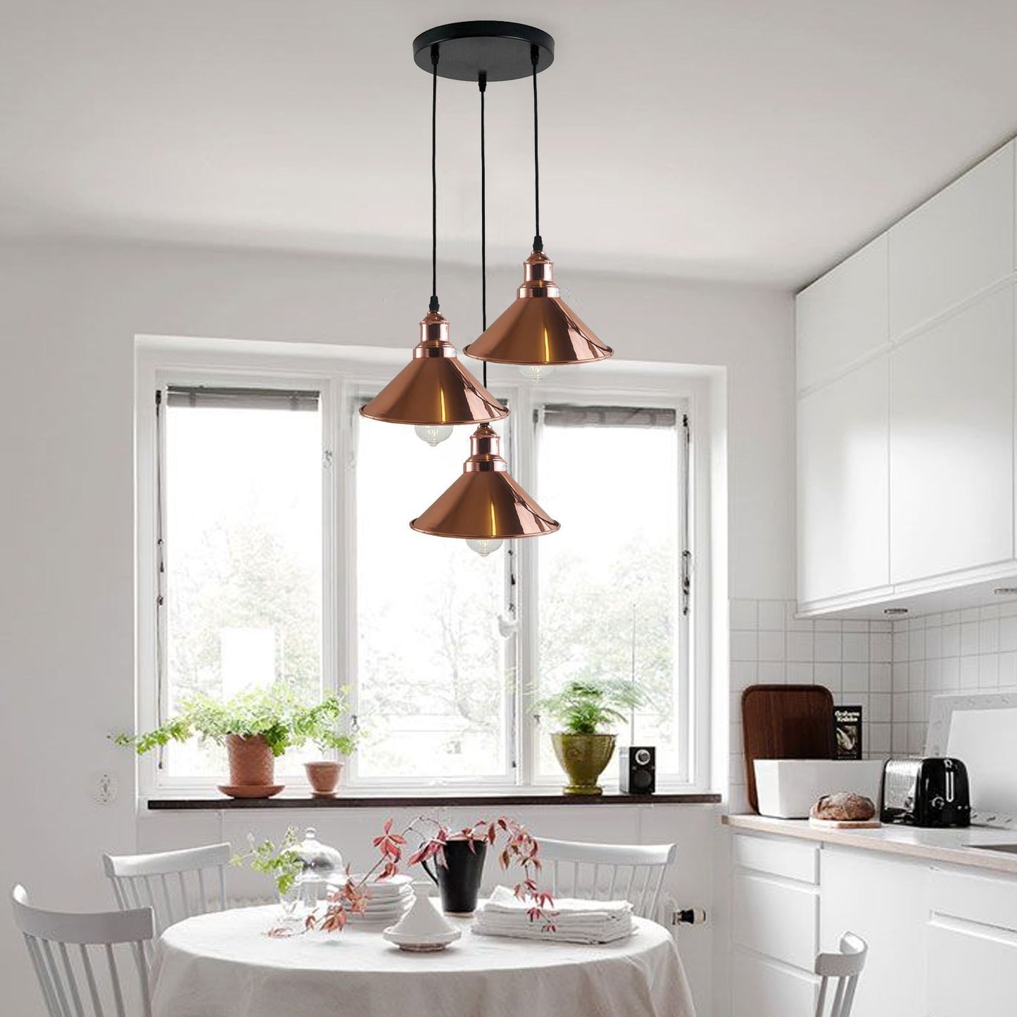 3 Pendant Light Fixture Metal Colours